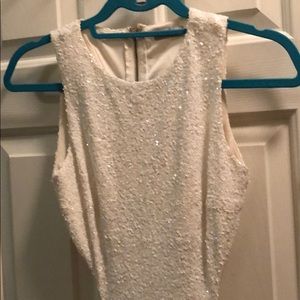 White bodycon sequin dress